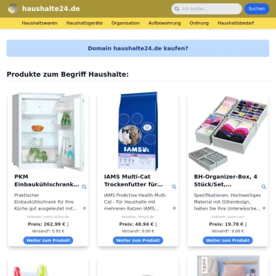 Screenshot haushalte24.de