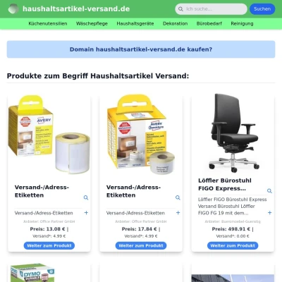 Screenshot haushaltsartikel-versand.de