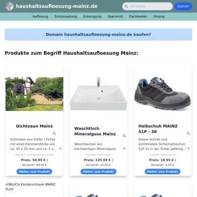 Screenshot haushaltsaufloesung-mainz.de