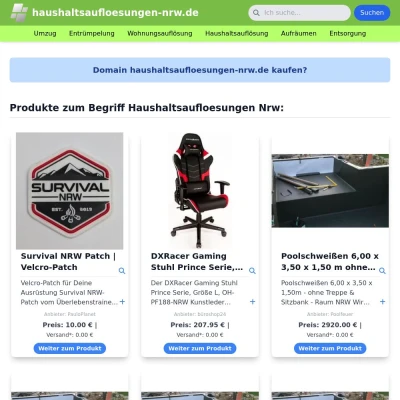 Screenshot haushaltsaufloesungen-nrw.de