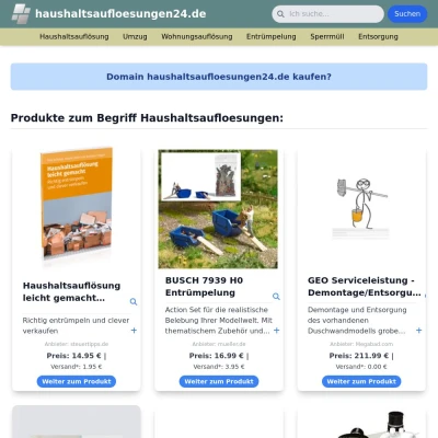 Screenshot haushaltsaufloesungen24.de