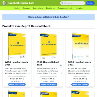 Screenshot haushaltsbuch24.de