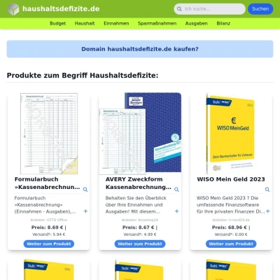 Screenshot haushaltsdefizite.de