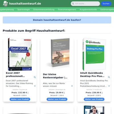 Screenshot haushaltsentwurf.de