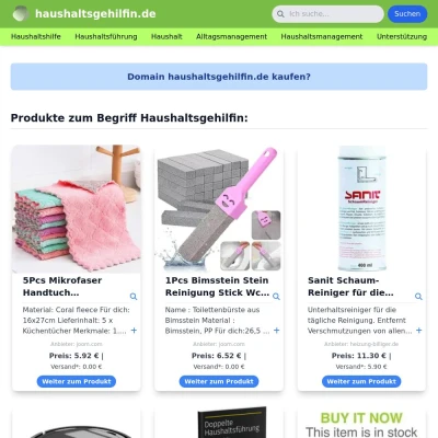 Screenshot haushaltsgehilfin.de