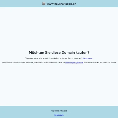 Screenshot haushaltsgeld.ch