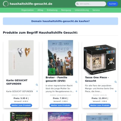 Screenshot haushaltshilfe-gesucht.de