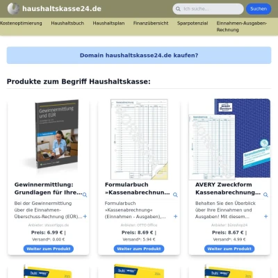 Screenshot haushaltskasse24.de