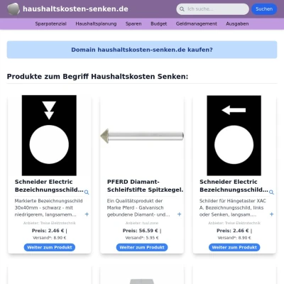 Screenshot haushaltskosten-senken.de