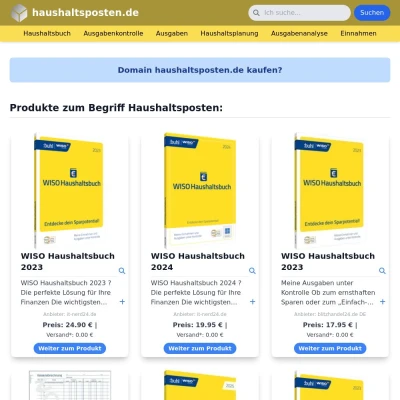 Screenshot haushaltsposten.de
