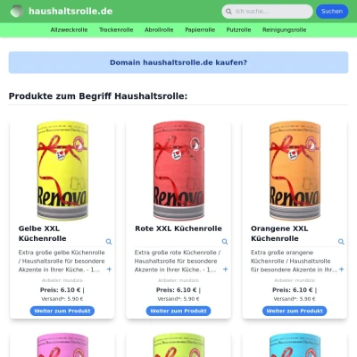 Screenshot haushaltsrolle.de