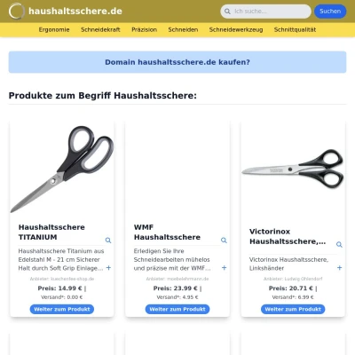 Screenshot haushaltsschere.de