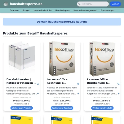 Screenshot haushaltssperre.de