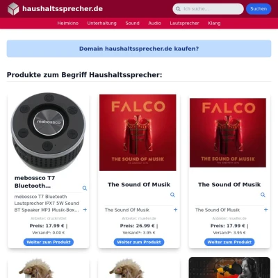 Screenshot haushaltssprecher.de