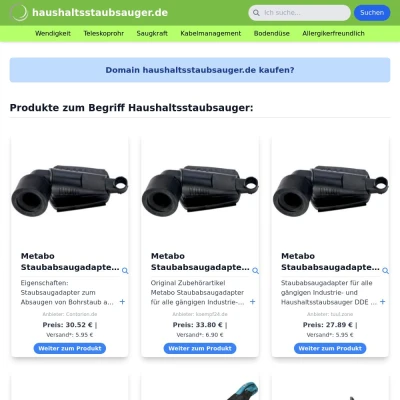 Screenshot haushaltsstaubsauger.de