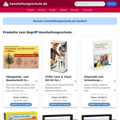 Screenshot haushaltungsschule.de