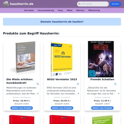 Screenshot hausherrin.de