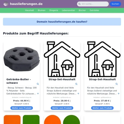 Screenshot hauslieferungen.de
