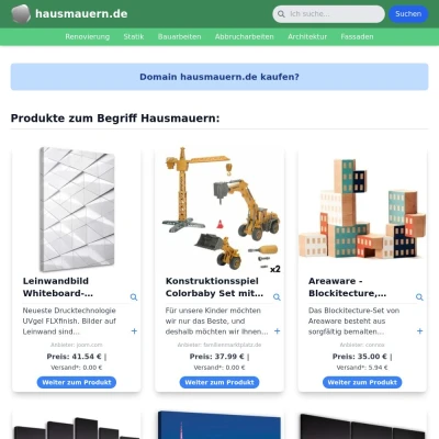 Screenshot hausmauern.de