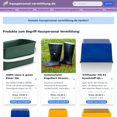 Screenshot hauspersonal-vermittlung.de