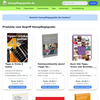 Screenshot hauspflegeguide.de