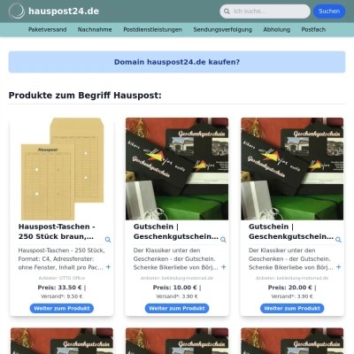 Screenshot hauspost24.de