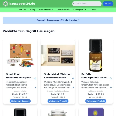 Screenshot haussegen24.de