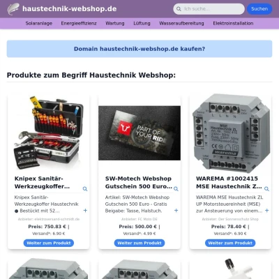 Screenshot haustechnik-webshop.de