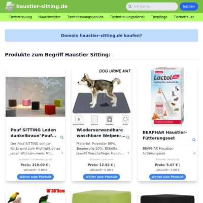 Screenshot haustier-sitting.de