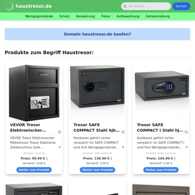 Screenshot haustresor.de
