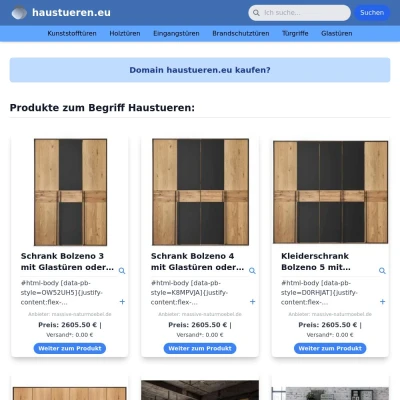 Screenshot haustueren.eu