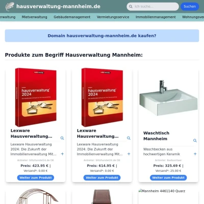 Screenshot hausverwaltung-mannheim.de