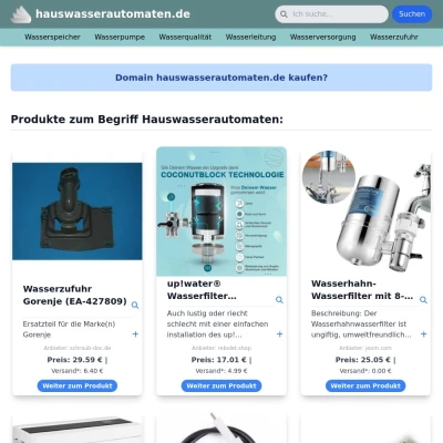 Screenshot hauswasserautomaten.de