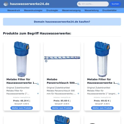 Screenshot hauswasserwerke24.de