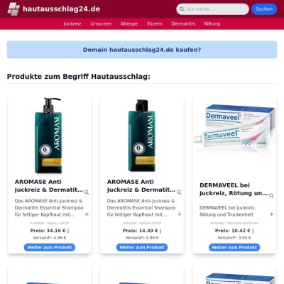 Screenshot hautausschlag24.de