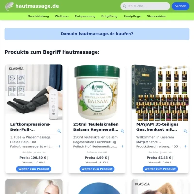 Screenshot hautmassage.de