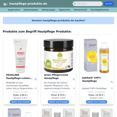 Screenshot hautpflege-produkte.de