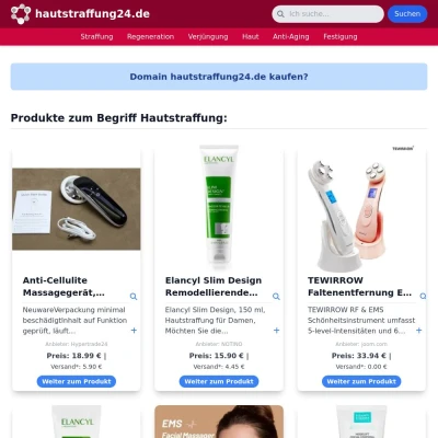 Screenshot hautstraffung24.de