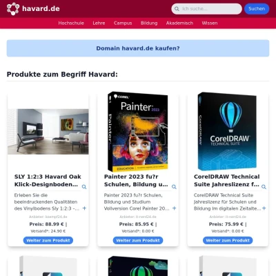 Screenshot havard.de