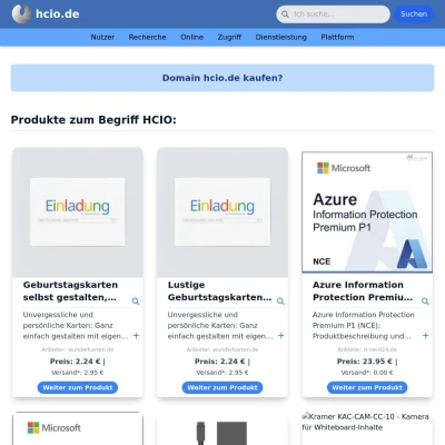 Screenshot hcio.de