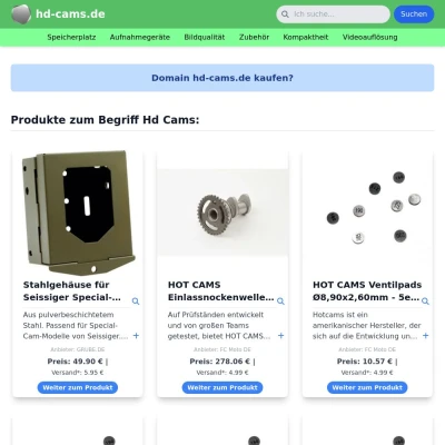 Screenshot hd-cams.de