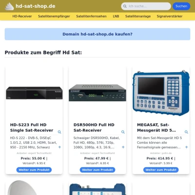 Screenshot hd-sat-shop.de