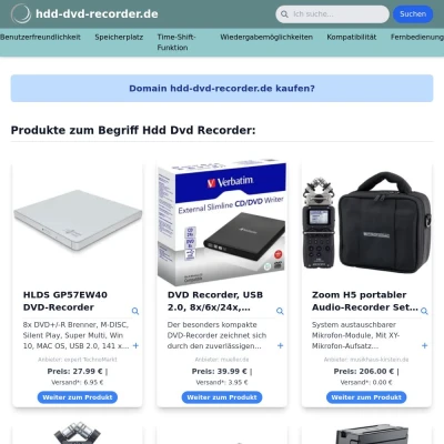 Screenshot hdd-dvd-recorder.de