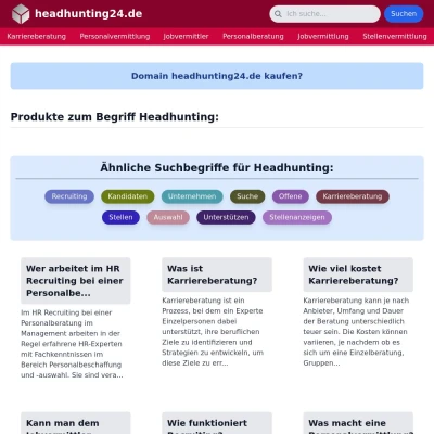 Screenshot headhunting24.de