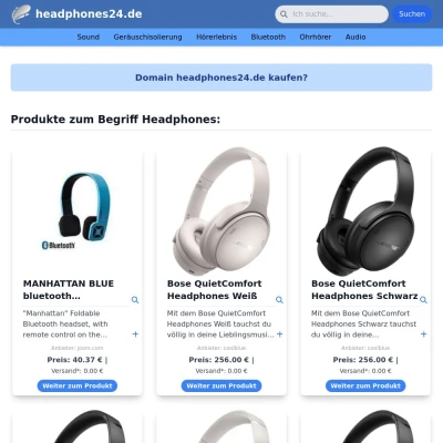 Screenshot headphones24.de