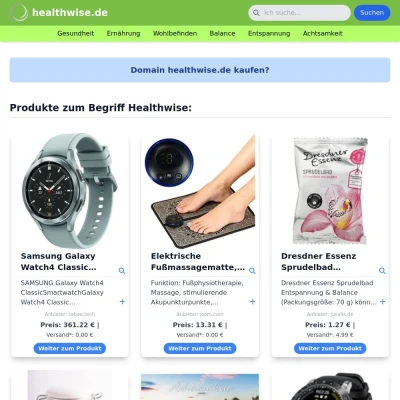 Screenshot healthwise.de