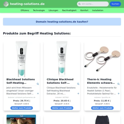 Screenshot heating-solutions.de