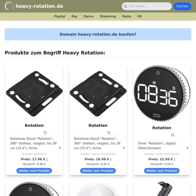 Screenshot heavy-rotation.de