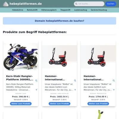 Screenshot hebeplattformen.de