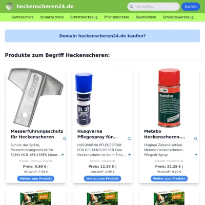 Screenshot heckenscheren24.de